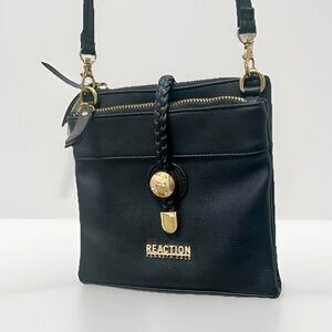 Kenneth Cole Reaction Black and Gold Crossbody Bag